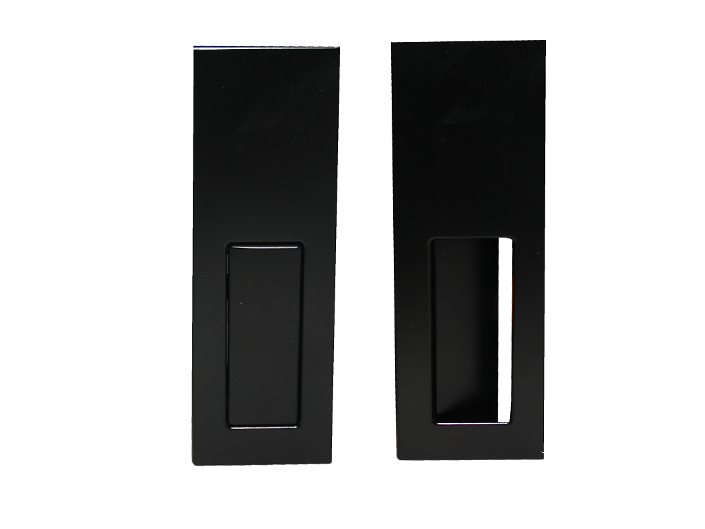 Maniglia Incasso Rettangolare Porta Scorrevole/Battente modello Duplex Zero foro cieco placchetta Copripresa varie finiture | Saletta - immagine 3